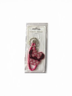 Fashion Jewelry Pink Sequin Mouse Ear Keychain Wristlet